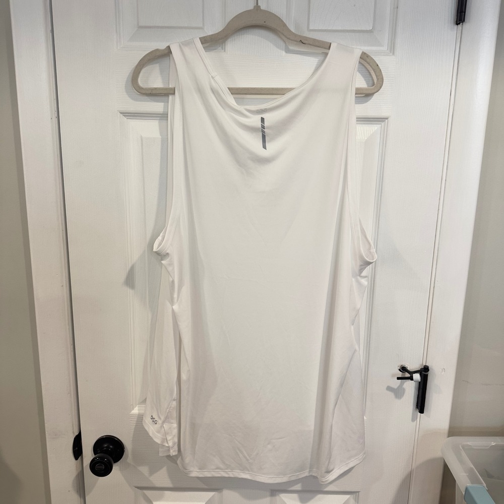 DSG Mens Run Tank Pure White Reflective Moisture Wicking XXL DAM22206 - Picture 7 of 7